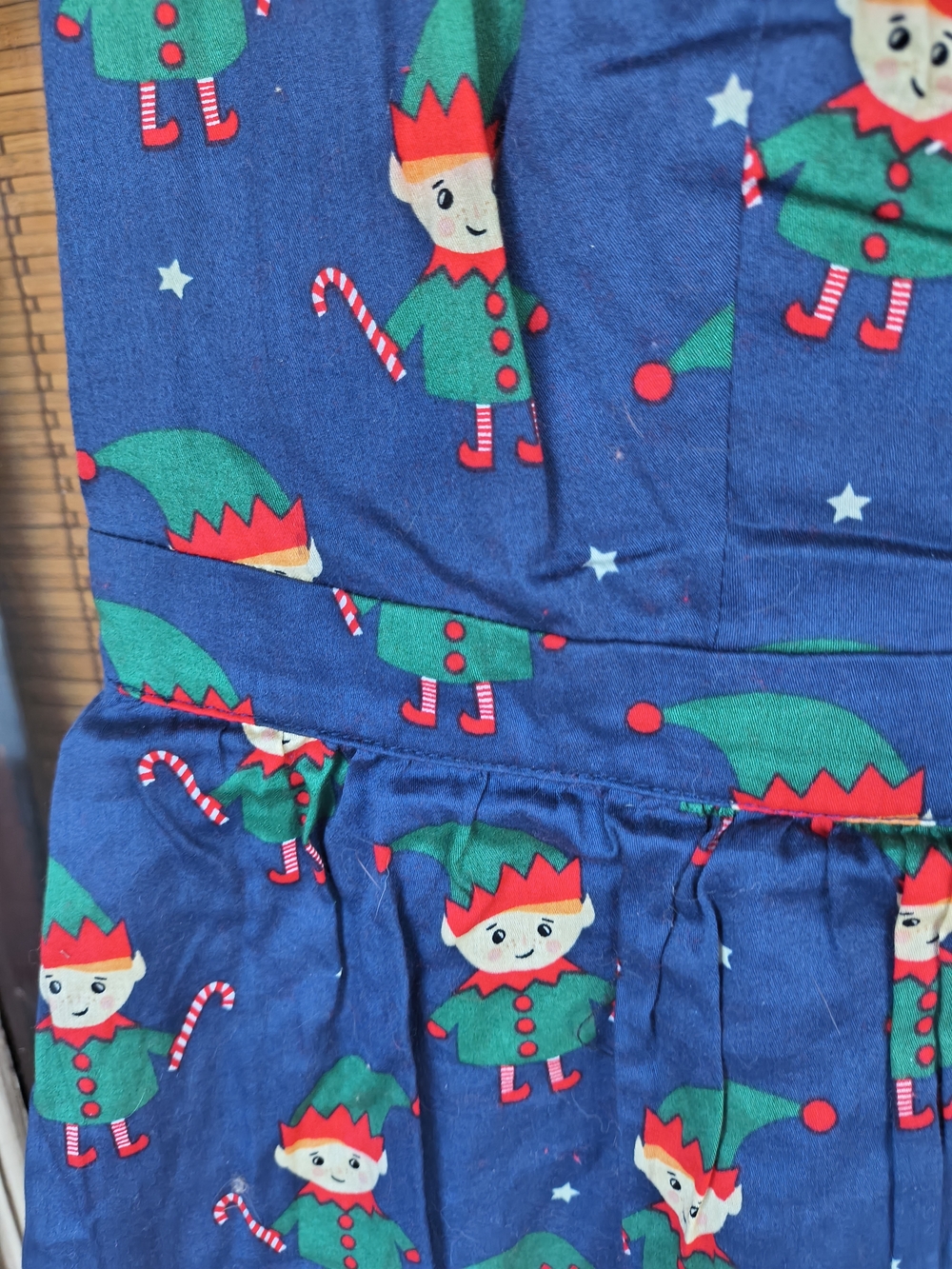 ModCloth What’s The Scoop A-Line Dress Navy Elf Holiday Christmas Print 2X - Picture 5 of 12